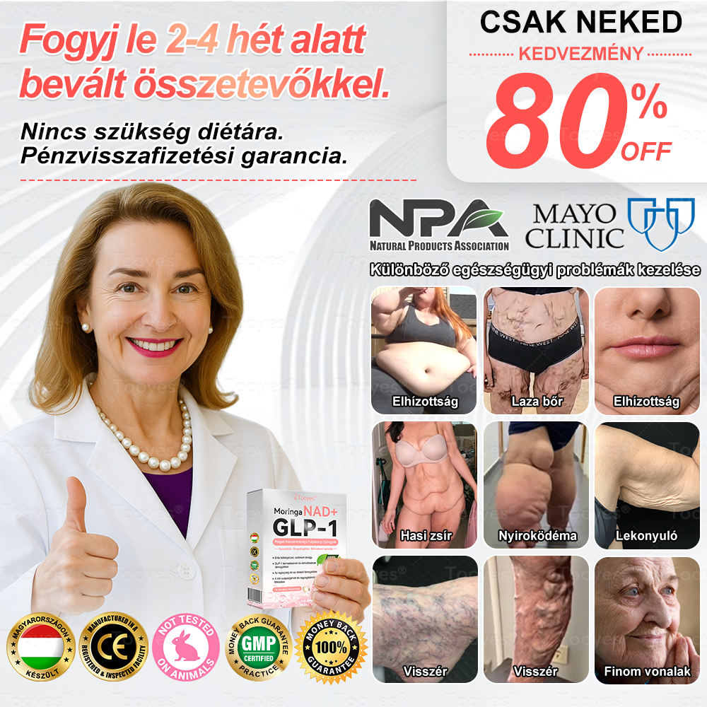 đ„đ„TooyesÂź GLP-1 Magas KoncentrĂĄciĂłjĂș FolyĂ©kony Gyöngyök â NAD+, Moringa, HCA összetevĆkkel (FogyĂĄs, ĂregedĂ©sgĂĄtlĂĄs, BĂ©l- Ă©s Immunrendszer tĂĄmogatĂĄs, VĂ©rcukorszint egyensĂșly, SzĂv- Ă©s AgyegĂ©szsĂ©g) âĄ