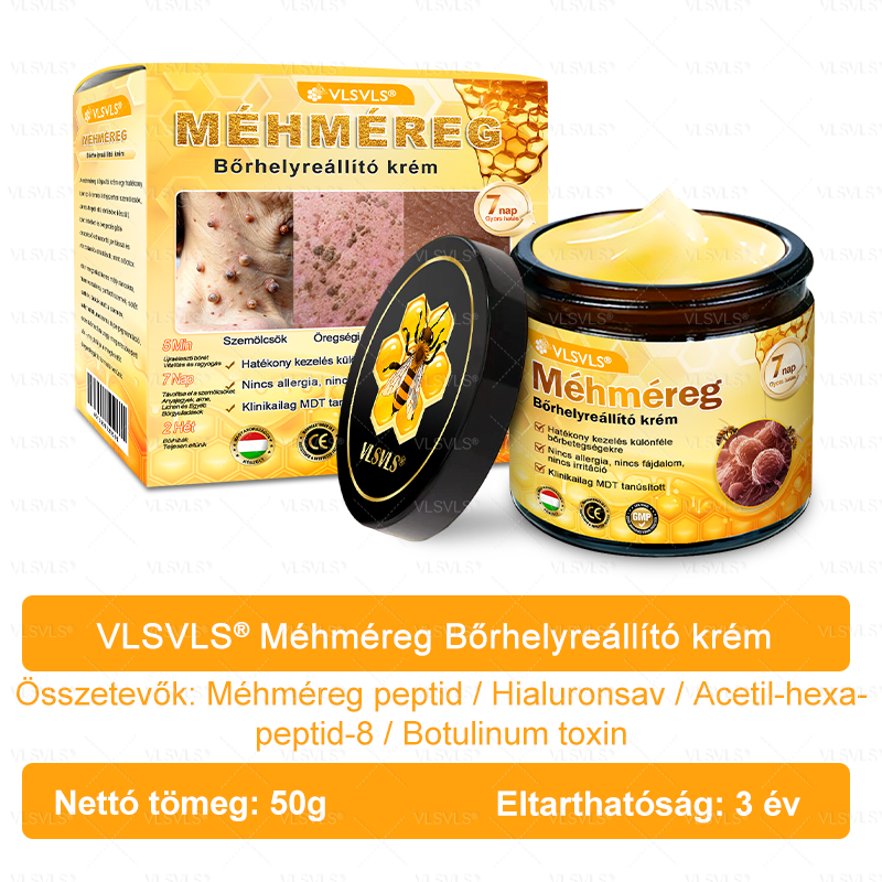 🌿 VLSVLS® Méhméreg Bőrhelyreállító Krém ✨ UTOLSÓ NAP – 80% KEDVEZMÉNY 🏆