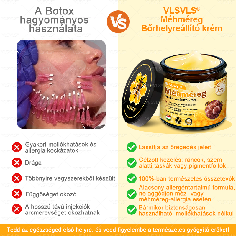 🌿 VLSVLS® Méhméreg Bőrhelyreállító Krém ✨ UTOLSÓ NAP – 80% KEDVEZMÉNY 🏆