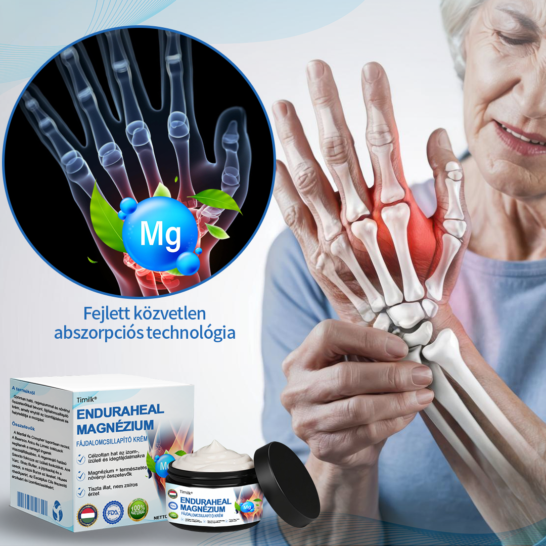 Timilk® EnduraHeal magnéziumos fájdalomcsillapító krém (ízületi gyulladás, neuropátia, reuma, sportsérülések stb. kezelésére)