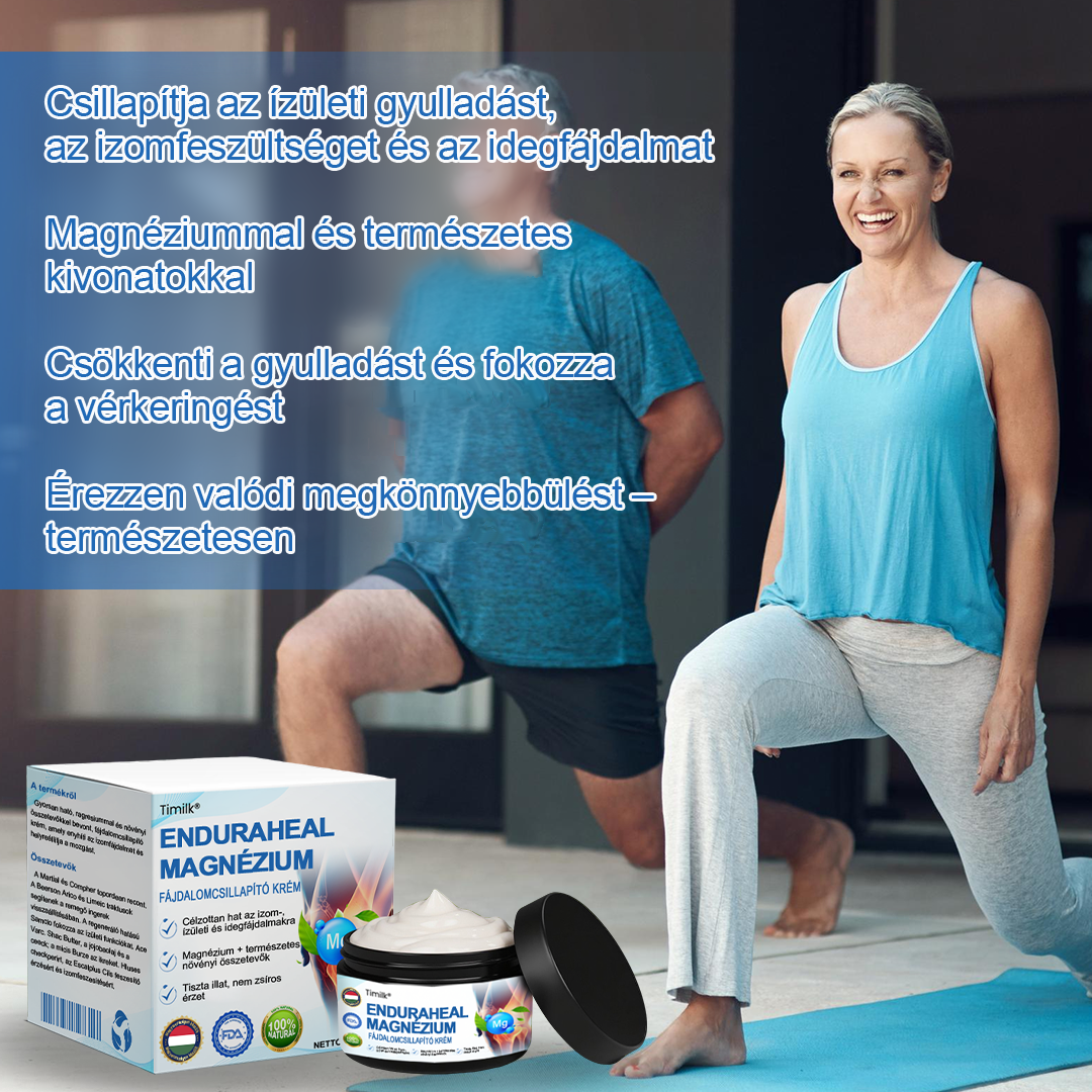 Timilk® EnduraHeal magnéziumos fájdalomcsillapító krém (ízületi gyulladás, neuropátia, reuma, sportsérülések stb. kezelésére)