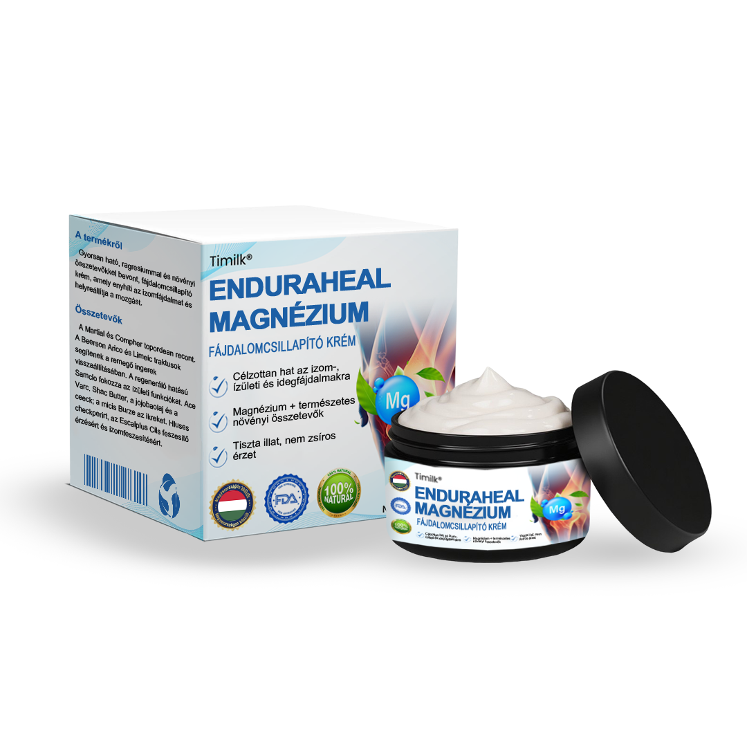 Timilk® EnduraHeal magnéziumos fájdalomcsillapító krém (ízületi gyulladás, neuropátia, reuma, sportsérülések stb. kezelésére)