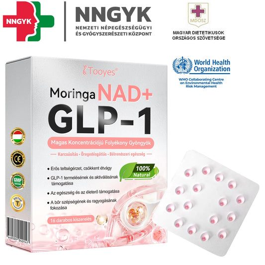 🔥🔥Tooyes® GLP-1 Magas Koncentrációjú Folyékony Gyöngyök – NAD+, Moringa, HCA összetevőkkel (Fogyás, Öregedésgátlás, Bél- és Immunrendszer támogatás, Vércukorszint egyensúly, Szív- és Agyegészség) ⚡