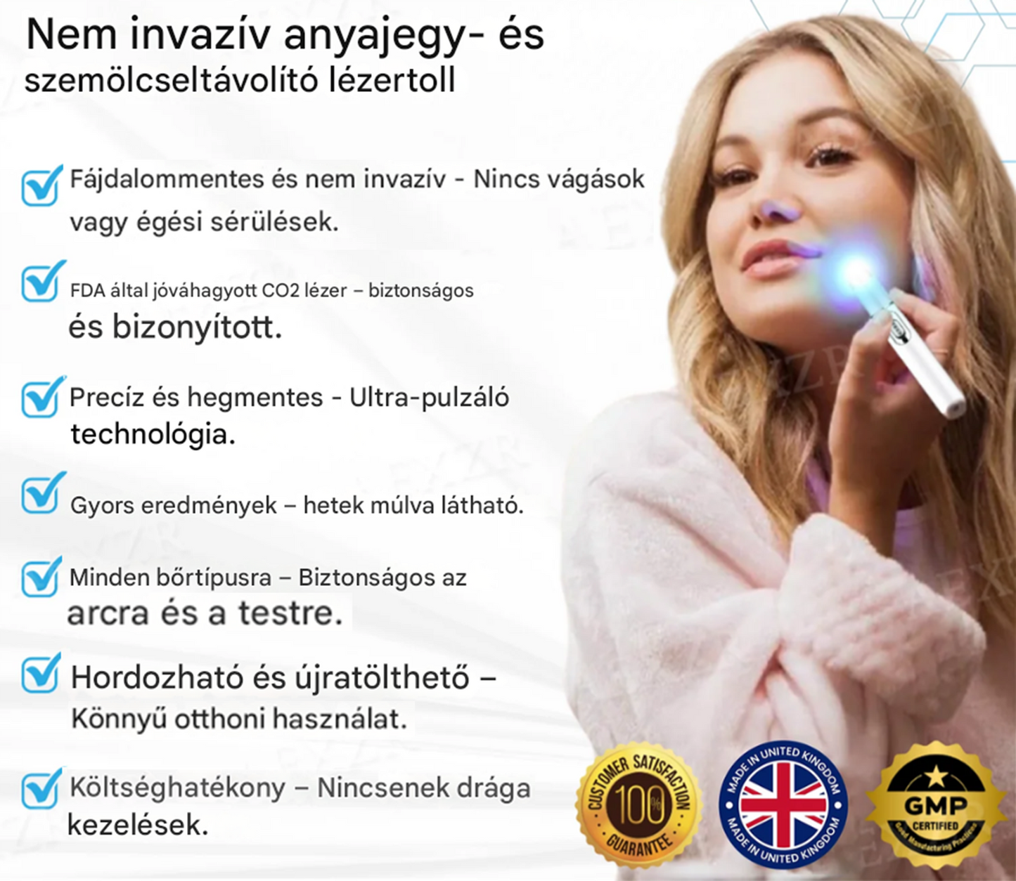Bikenda® non-invazív anyajegy- és szemölcseltávolító lézertoll🌟
