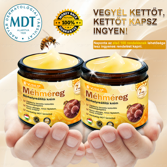 🌿 VLSVLS® Méhméreg Bőrhelyreállító Krém ✨ UTOLSÓ NAP – 80% KEDVEZMÉNY 🏆