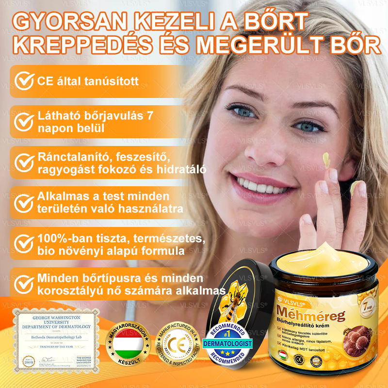 🌿 VLSVLS® Méhméreg Bőrhelyreállító Krém ✨ UTOLSÓ NAP – 80% KEDVEZMÉNY 🏆
